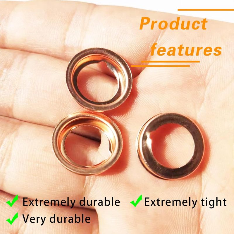 Photo 1 of Car Oil Drain Screw Gasket, M12 Drain Plug Crushing Washer Replacement OEM 11026-01M02, Anti-Pressure Sealing Ring Kit, Compatible with Qashqai X-Trail New Teana Tiida Nissan (Gold)