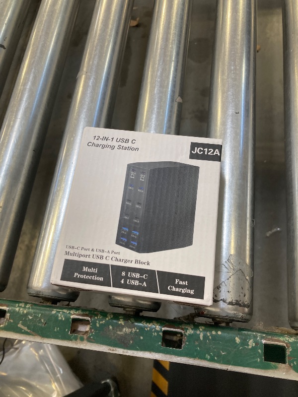 Photo 1 of 500W USB C Charger Block, 12-Port USB C Charging Station for Multiple Devices, Leather Texture Dual PD 65W Laptop Fast Charger Compatible with MacBook Pro/Air, iPad, iPhone,Galaxy and More, Black