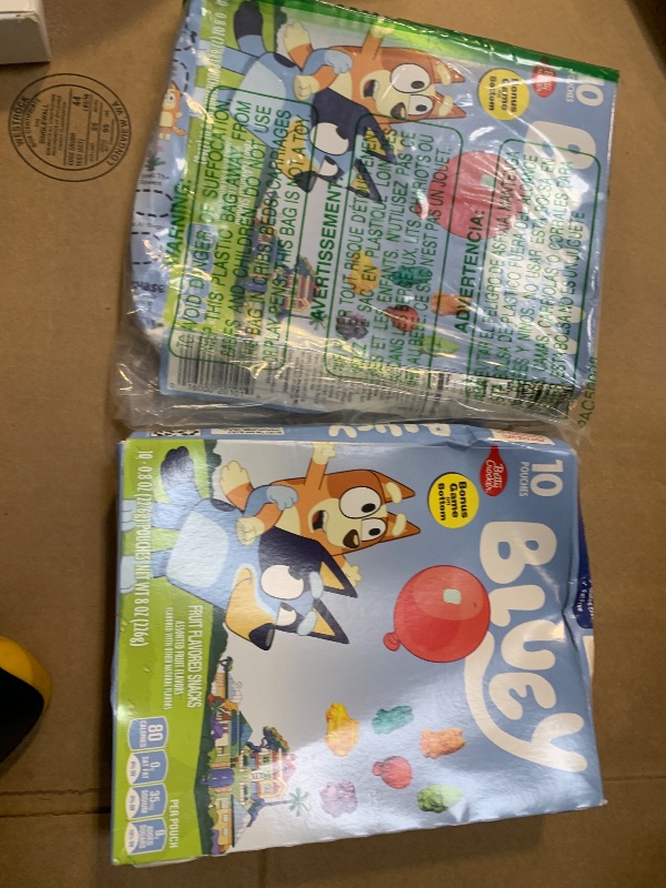 Photo 1 of 2pack  exp date 04/2026---Bluey Fruit Flavored Snacks, Treat Pouches, Gluten Free Snack, 10 Ct, 8 oz