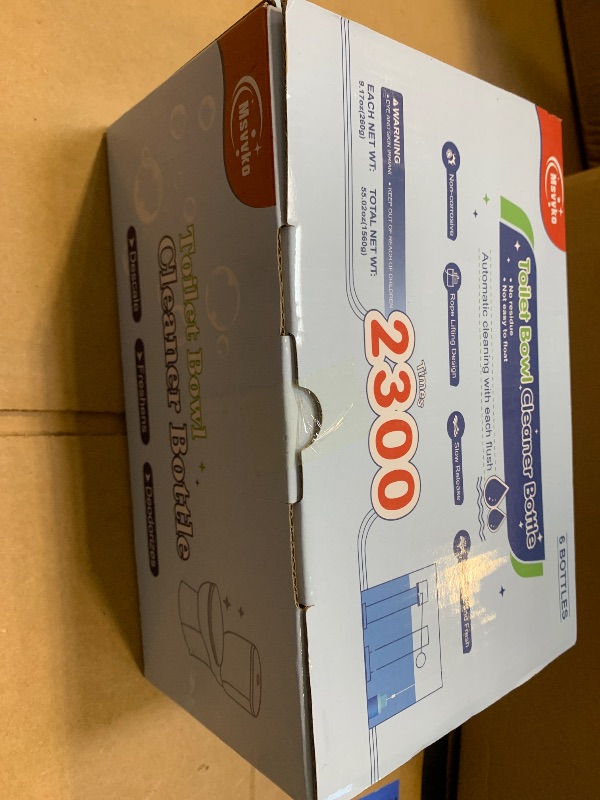 Photo 1 of Msvvko Toilet Bowl Cleaner, Automatic Long-Lasting Blue Toilet Cleaner Bottle, Septic Safe Toilet Bowl Tablets in Bottles, Fresh Bathroom & Deodorize, 6 Pack, 2300 Flushes Each