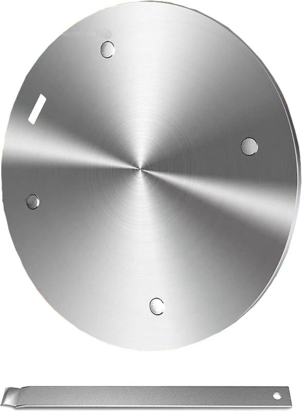 Photo 1 of 11inch Heat Diffuser Plate, Grourarty Stainless Steel Cooking Induction Adapter Simmer Plate for Electric Gas Glass Cooktop Hob Ring, Induction Cooktop Converter Plate with Handle
