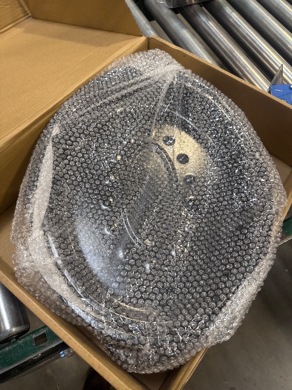 Photo 1 of 16 Inch Roasting Pan with Lid - Covered Oval Roaster - Enamel Carbon Steel Roaster Pot - Excellent Heat Distribution and Non-sticky - for Turkey Chicken Meat & Vegetables -Birthday and Holiday gifts