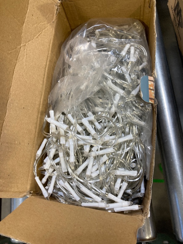 Photo 1 of 1296LED Christmas Lights with 288 Drops, 131ft 8 Modes Christmas String Lights Outdoor, Waterproof Christmas Decorations Fairy Lights with Timer Memory for Xmas Party Patio Window Fence Warm White