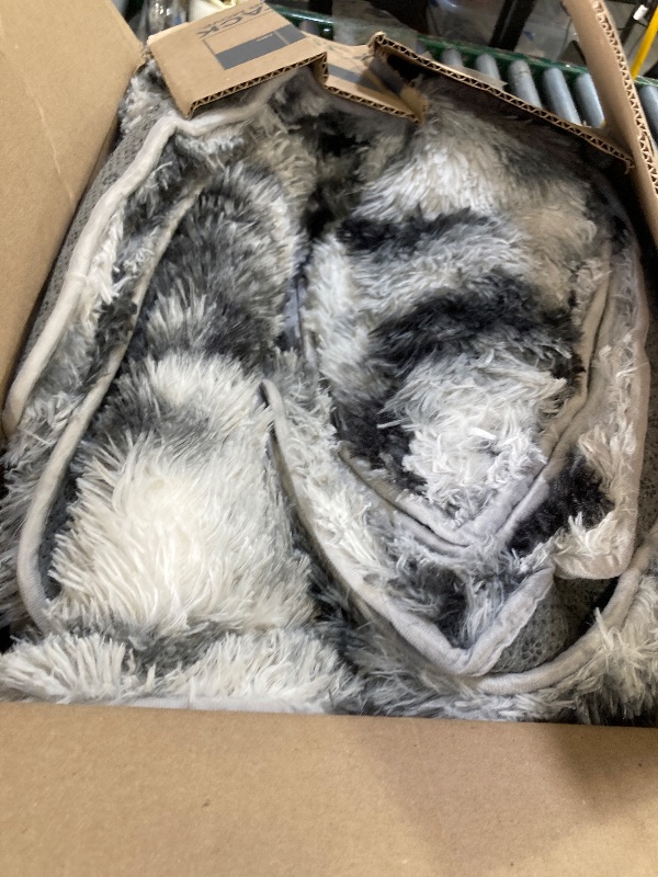 Photo 1 of 8x10 Ft Extra Large Shag Rugs for Living Room, Tie Dyed Ultra Soft Fluffy Furry Area Rugs for Bedroom Indoor Floor, Aesthetic Carpet for Kids Home Decor Black White