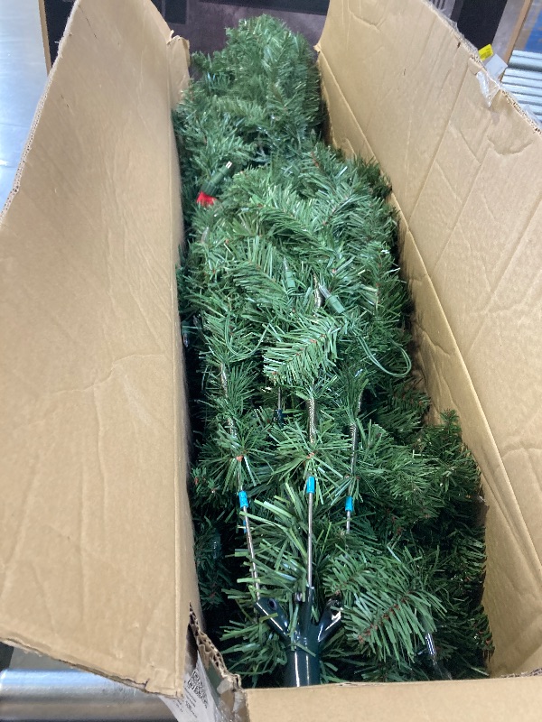 Photo 1 of 6.5' Pre-Lit Madison Pine Green Artificial Christmas Tree with Color-Changing LED Lights, by Holiday Time