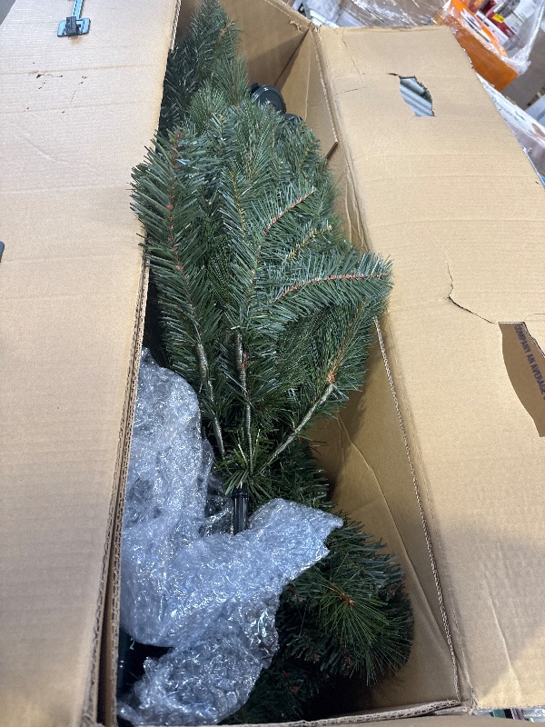 Photo 1 of 7.5' Donner Fir Green Artificial Christmas Tree, by Holiday Time