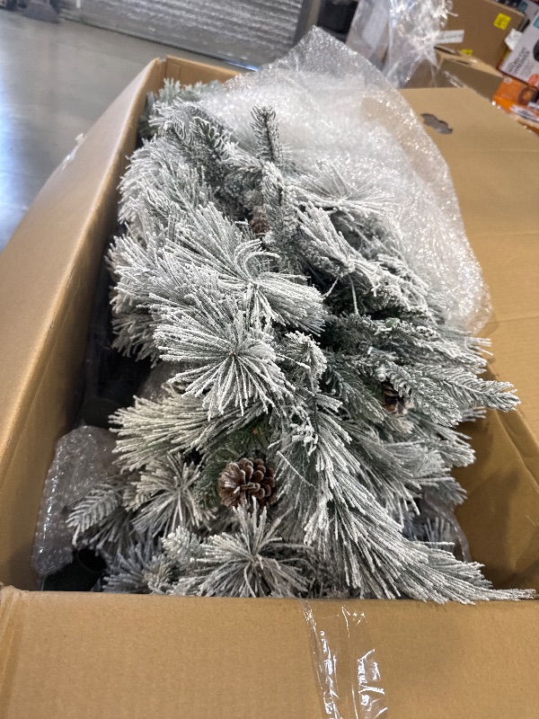 Photo 2 of Holiday Time Flocked Christmas Tree 7.5ft

