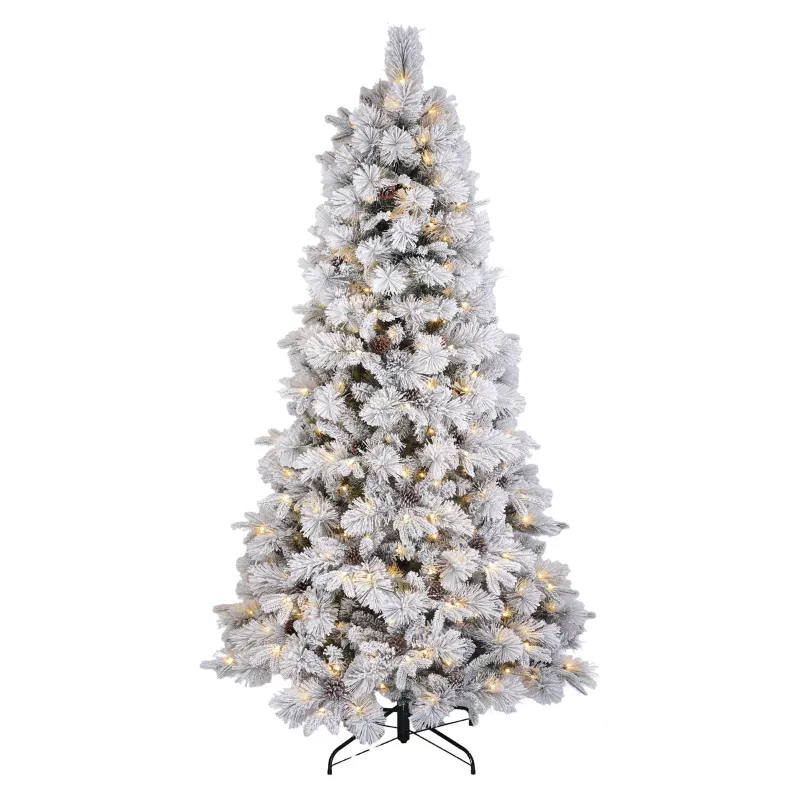 Photo 1 of Holiday Time Flocked Christmas Tree 7.5ft

