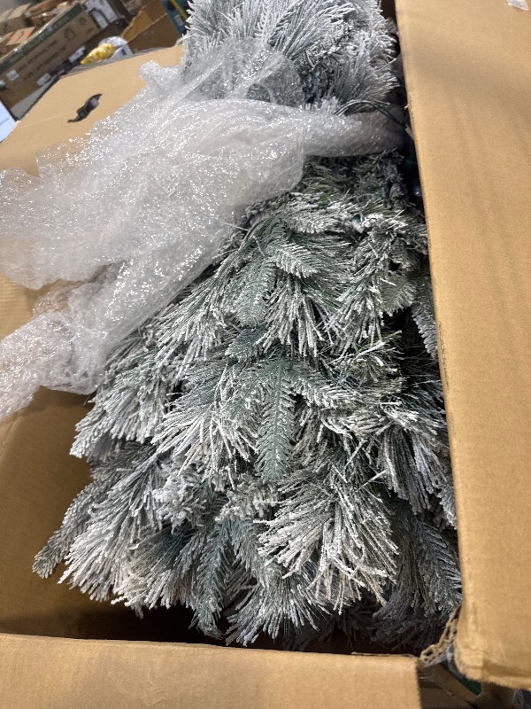 Photo 1 of Holiday Time Flocked Christmas Tree 7.5ft

