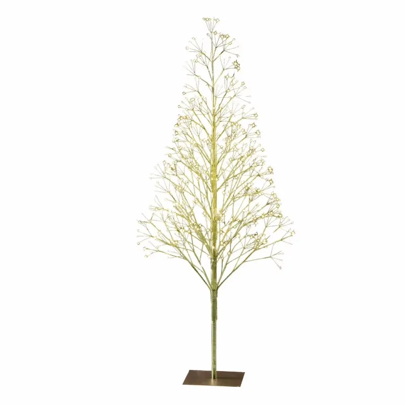 Photo 1 of Holiday Time 4 Pre-Lit Starburst Gold Artificial Christmas Tree with 500 Warm