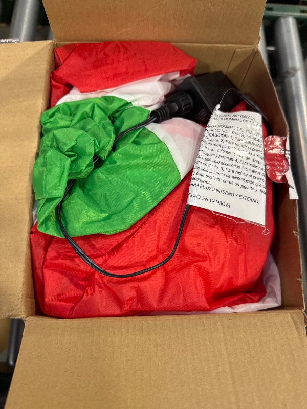 Photo 1 of Reversible Santa and Snowman Christmas Airblown Yard Inflatable, Red, by Holiday Time