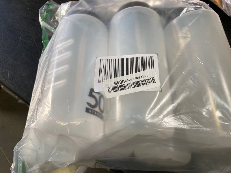 Photo 1 of 50 Strong 1 er BPA-Free Plastic Round Sports Water Bottle with Straw - 6 Pack
