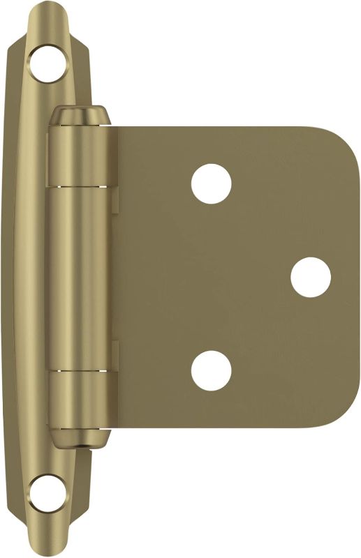 Photo 1 of Amerock BPR3429BBZ | Cabinet Hinge | Variable Overlay Self Closing Face Mount | Golden Champagne | Kitchen Cabinet Door Hinge | 1 Pair/2 Pack | Functional Hardware
