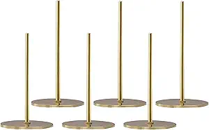Photo 1 of 6 Pack Donut Tower Stands for Dessert Table, ANMEISH Gold Metal Donut/Doughnut/Bagel Display Holder for Party (6 Pieces-Golden)
