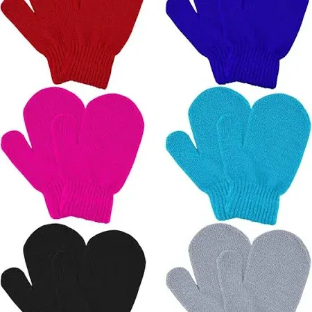 Photo 1 of 6 Pairs Toddler Magic Stretch Mittens
