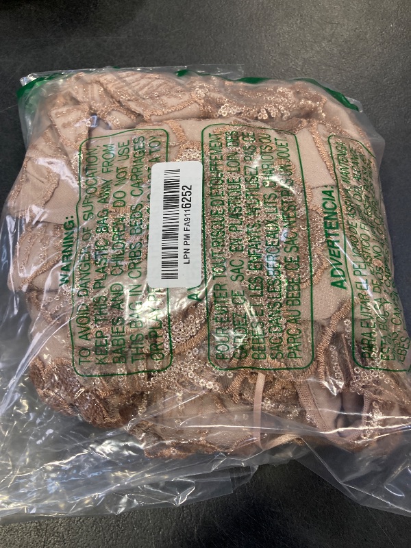 Photo 1 of Alex Evenings Women's Short Floral Embroidered Cocktail Sheath Dress, Wedding Guest, Formal Gown (Petite and Regular Sizes), Rose Gold, 10