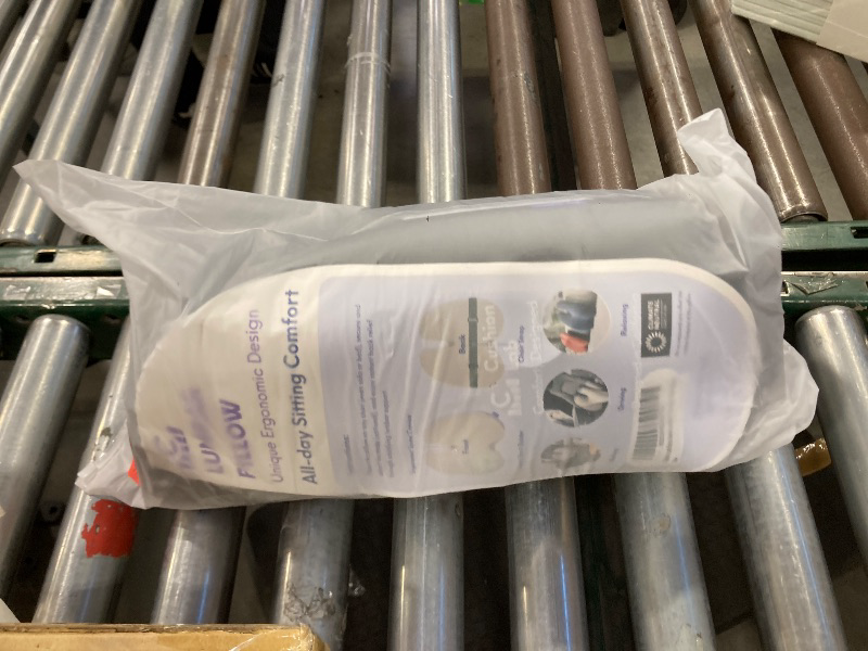 Photo 1 of C CUSHION LAB Extra Dense Lumbar Pillow - Patented Ergonomic Multi-Region Firm Back Support for Lower Back Pain Relief - Lumbar Support Cushion with Strap for Office Chair, Car, Sofa, Plane - Black