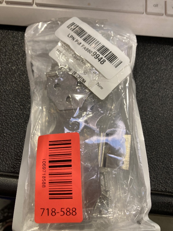 Photo 1 of 2 Pcs Stainless Steel Door Latch Hasp Lock 4 Inch Hasp Latch Padlock Hasps Silver Safety Packlock Clasp Lock Heavy Duty Hinge Locks with Screws Cabinet Latchs Hardware for Mailbox Closet Fence Door