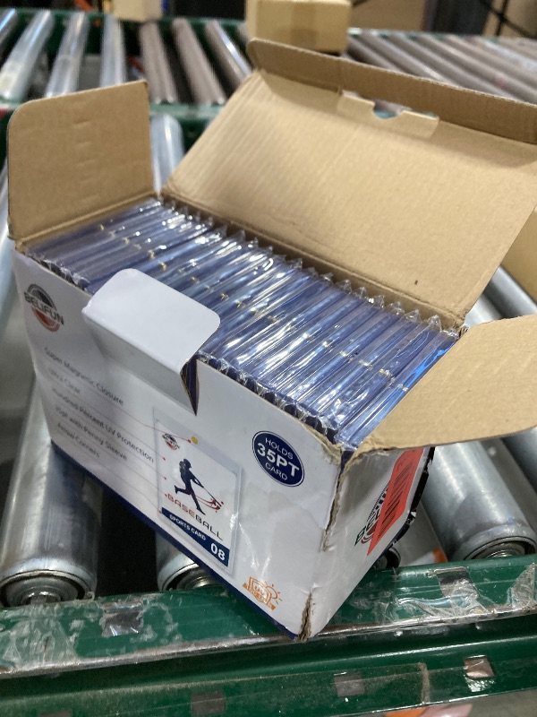 Photo 1 of 20-Pack One Touch Sleeved-Card Magnetic-Holders - 35PT Trading Card Holders, UV Protection Clear Acrylic Card Cases, Magnet Case Protectors for Game Cards, Baseball Cards, Sports Cards, Standard Cards