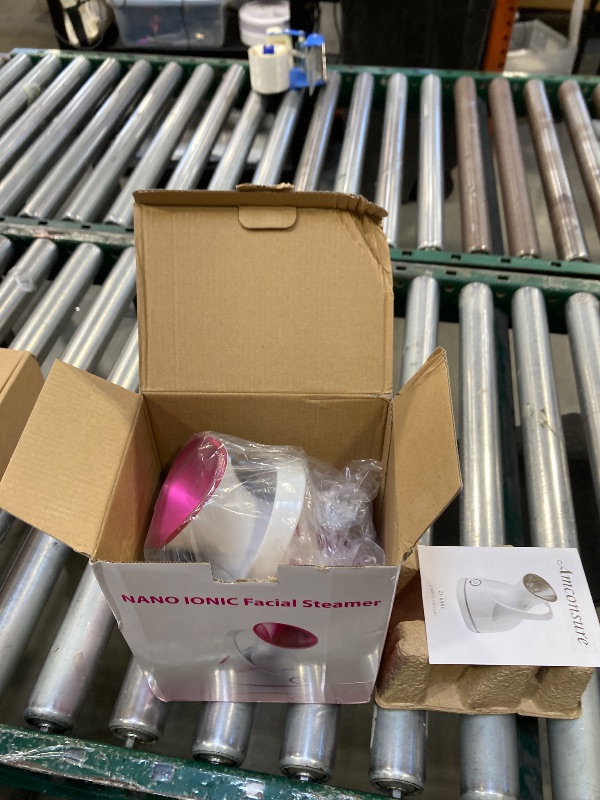 Photo 1 of Amconsure Facial Steamer - Nano Ionic Face Steamer Warm Mist Steamer for Home Sauna SPA, Humidifier for Face Steamer for Deep Cleaning Unclogs Pores Sinuses - Bonus 5 Piece Stainless Steel Skin Kit