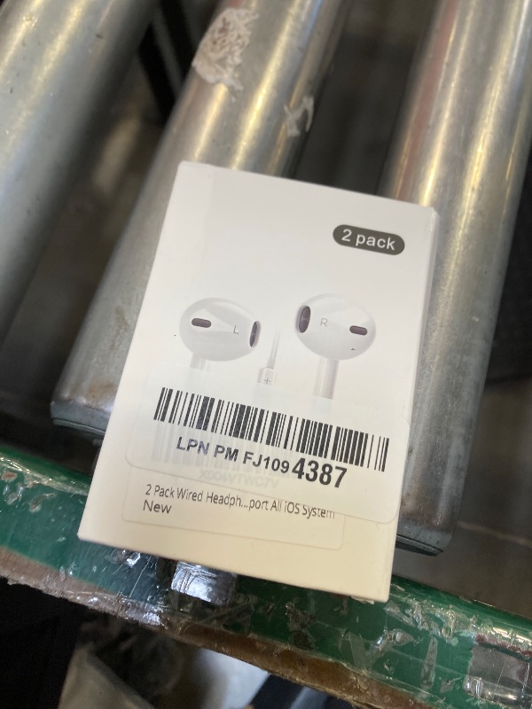 Photo 1 of 2 Pack Wired Headphones for iPhone Earbuds with Built-in Microphone & Volume Control Nosie Reduction Earphones Headsets Compatible with iPhone 14 13 12 11 Pro Max XS XR X 8 7, Support All iOS System