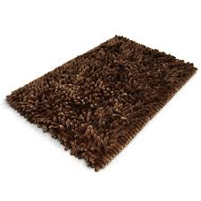 Photo 1 of 2'x3' Performance Bath Rug, Brown, Shiny Chenille Top