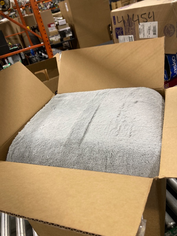 View 2 of KSIIA Orthopedic Dog Bed - Waterproof, Large Size, Plush, Washable, Egg Crate Foam, Removable Cover, Non-Slip Bottom, 44 x 32 Inch, Gray