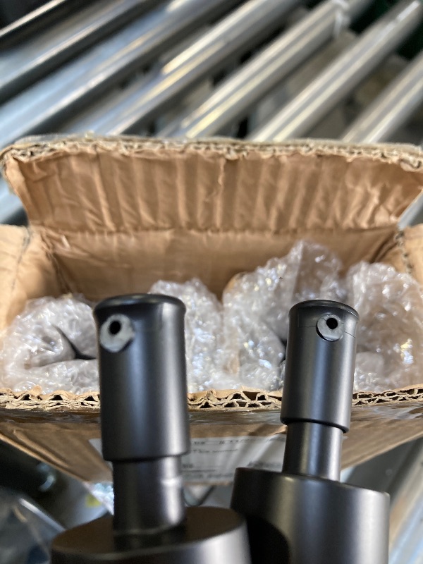 Photo 1 of 2pcs Hand Soap Dispenser Set, Boho Carving Resin Liquid Soap Dispensers for Bathroom Countertop, Heavy & Sturdy Dish Wash Soap Dispenser for Kitchen, Black