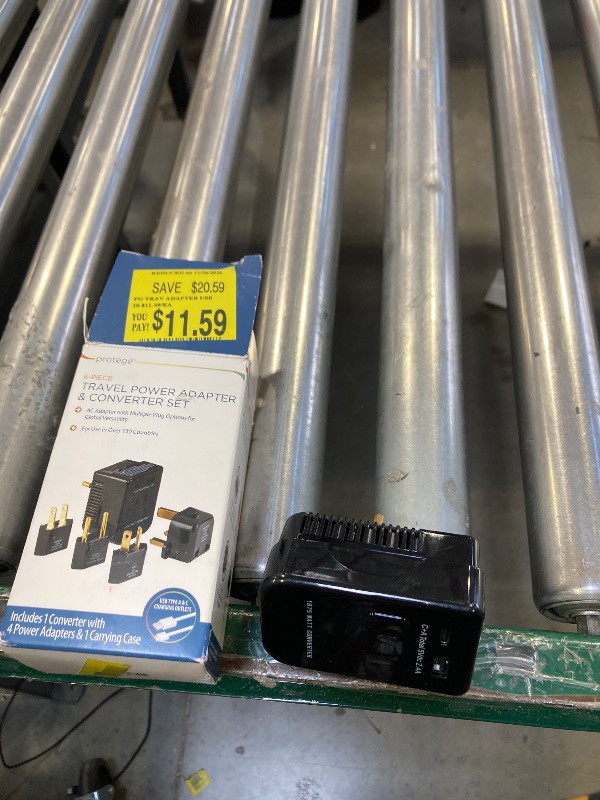 View 1 of Travel Power Adapter With Surge Protector