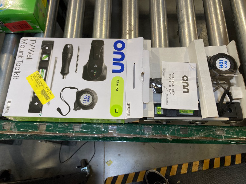 Photo 1 of MISSING STUD FINDER -------------------------------------------Onn. 6 Pack TV Wall Mount Installation Toolkit with Stud Finder, Black