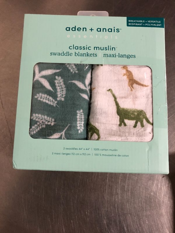 Photo 1 of aden + anais Essentials Muslin Swaddle Blankets, Newborn Receiving Blanket for Swaddling, 100% Cotton Baby Swaddle Wrap, 2 Pack, Unisex