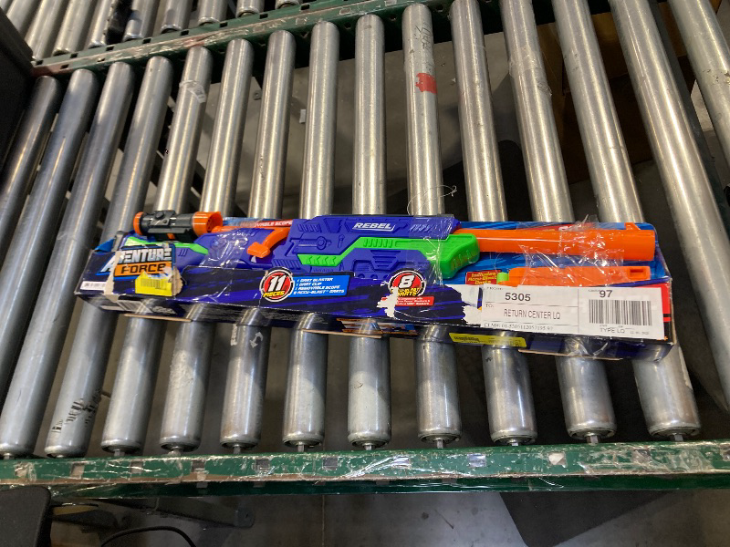 Photo 1 of Adventure Force Rebel Foam Dart Blaster Set, Bolt-Action Clip-Fed Design, 1 Blaster with 8 Accu-Blast Darts, Clip and Detachable Scope, Compatible with Most Standard Nerf Blasters, Ages 8+