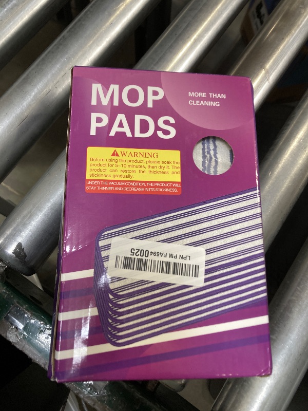 Photo 1 of 6 Pack Reusable Mop Pads Compatible with Swiffer PowerMop, Microfiber Pads Refills Machine Washable Up to 100 Times Wet Dry Use Suitable for All Floor Types