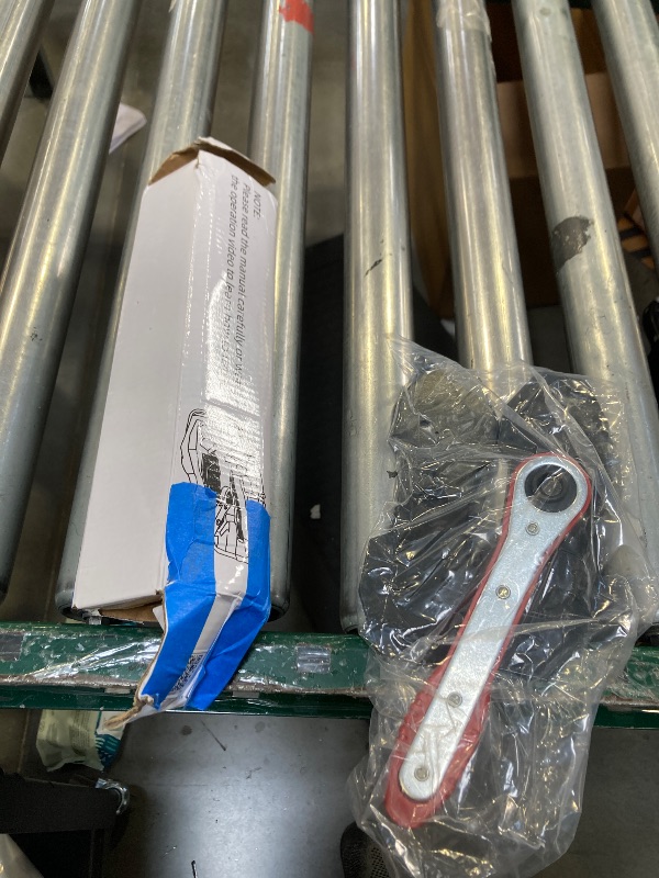 Photo 1 of **SELLING FOR PARTS**FIVE BANANAS Brake Caliper Press Tool, Car Ratcheting Brake Caliper Piston Spreader Press Tool with 2 pcs Steel Plates, Red