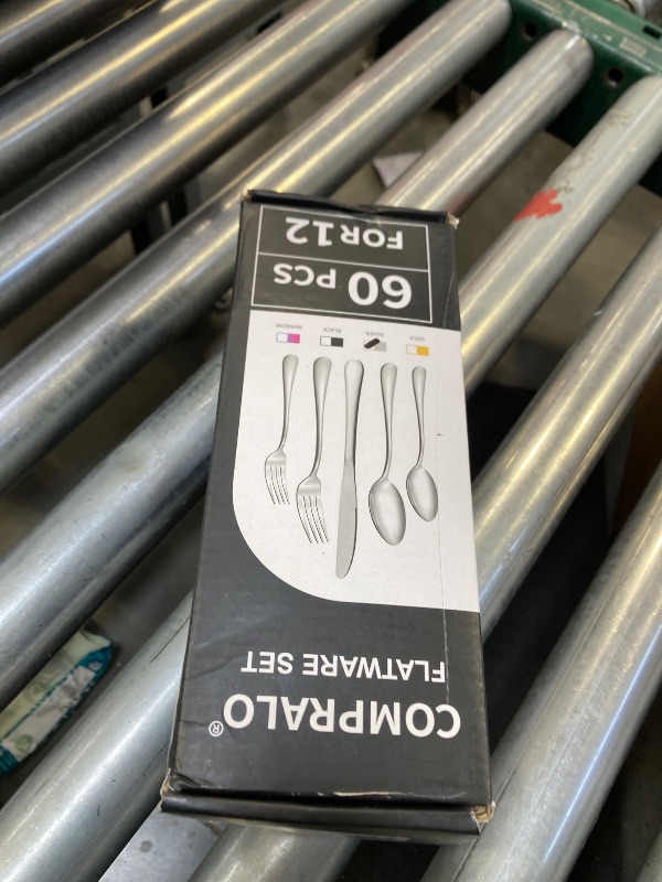 Photo 1 of 60 Piece Silverware Set for 12, Stainless Steel Flatware Set Tableware Set Inculde Forks Knives Spoons, Mirror Polished Cutlery Set for Home Kitchen and Restaurant Party, Dishwasher Safe