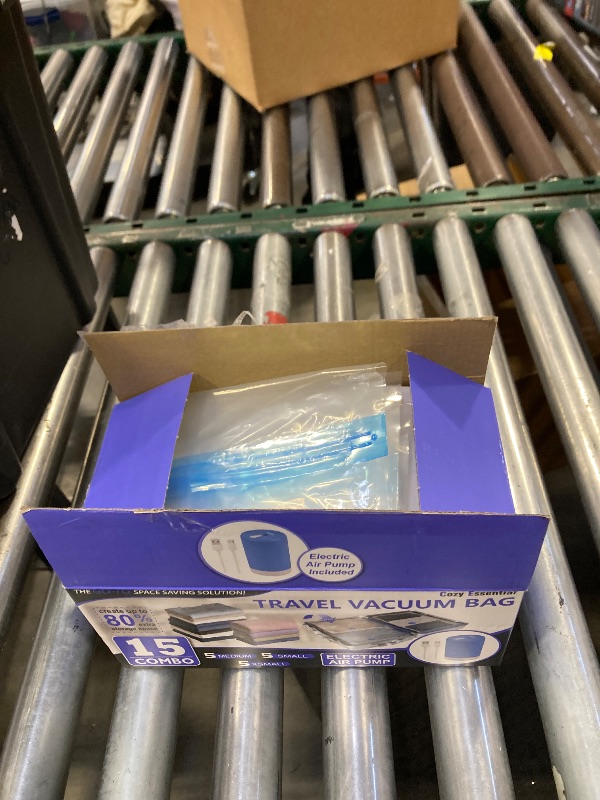 Photo 1 of 15 Pack Travel Vacuum Storage Bags with Rechargeable Wireless Electric Pump for Luggage, Suitcase, Carry-on Size Vacuum Seal Compression Space Saver Bags for Clothes and Clothing Travel