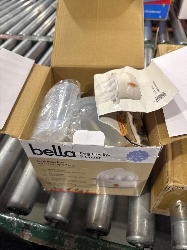 Photo 1 of bella Electric Egg Cooker, 7 Eggs Capacity Tray, Single Stack, for Poached, Scrambled, Hard, Medium & Soft Boiled Eggs, Omelets and Steamed Dumplings, Auto Shutoff, 360 Watt, Oatmilk