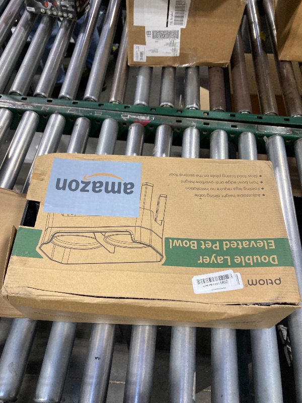 Photo 1 of 4-in-1 Elevated Slow Feeder Dog Bowls, 4 Height Adjustable Mess Proof Raised Dog Bowl Stand with No Spill Water Bowl, Stainless Steel Doggy Food Dish & Slow Feeder for Large Medium Small Pets