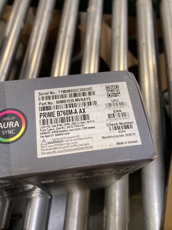 Photo 1 of ***NON FUNCTIONAL** PARTS ONLY-ASUS Prime B760M-A AX LGA 1700(Intel® 12th&13th Gen) microATX Motherboard (PCIe® 4.0, 2xM.2 Slots, DDR5,Realtek 2.5 Gb LAN,WiFi 6, DP,Rear USB 3.2 Gen 2, Front USB 3.2 Gen 1 Type-C®)