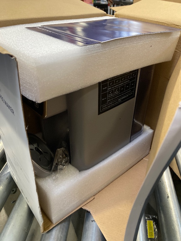 Photo 1 of KIDISLE Hot & Iced Coffee Maker with Bold Setting, Single Serve Coffee Maker for K Cup and Grounds, 6-14 Oz Brew Sizes, 50 Oz Removable Water Tank, One Cup Coffee Machine with Reusable Filter, Grey