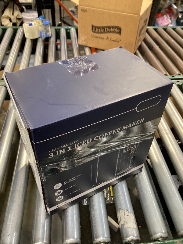 Photo 1 of KIDISLE Hot & Iced Coffee Maker with Bold Setting, Single Serve Coffee Maker for K Cup and Grounds, 6-14 Oz Brew Sizes, 50 Oz Removable Water Tank, One Cup Coffee Machine with Reusable Filter, Grey