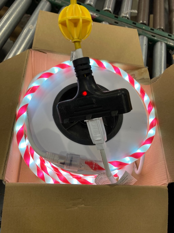 Photo 1 of 65FT Candy Cane Rope Lights, Christmas Led Rope Light Outdoor ETL Listed, Waterproof Tube Lighting Connectable and Cuttable, for Festival Porch Railing Pillar Garden Fence Xmas Tree, Red and White