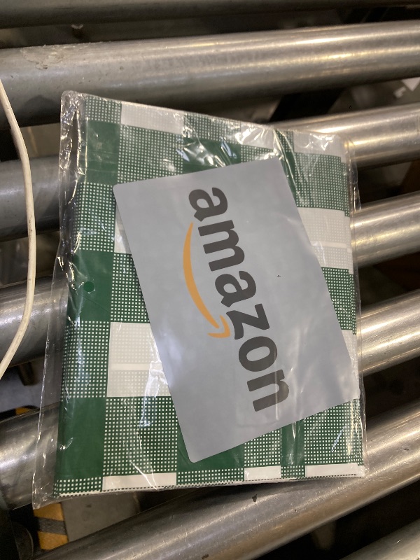 Photo 1 of 4 Pack Green Gingham Tablecloths, Green and White Checkered Tablecloths 86.6 x 51.2 Inches Gingham Table Covers Rectangular Waterproof Picnic Table Covers for Birthday Party Holiday Outdoor Supplies