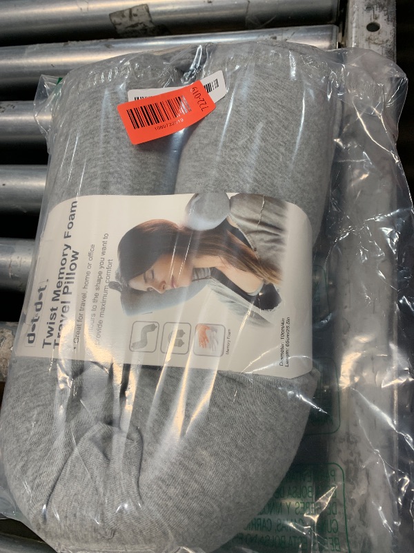 Photo 1 of ***(HEAVILY USED/ MINOR DAMAGE)***Dot&Dot Twist Memory Foam Travel Pillow for Airplanes - Travel Neck Pillow for Sleeping - Airplane Pillow for Neck Support, Chin, Lumbar and Leg - Adjustable, Bendable Neck Roll Pillow