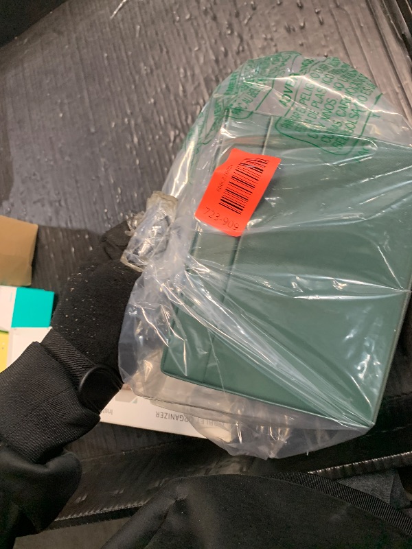 Photo 1 of ***(HEAVILY USED/ MINOR DAMAGE)***GUOER Jewelry Box for Women Girl Wife 3 Layers Large PU Leather Jewelry Organizer Storage Case with Two Layers Display for Earrings Bracelets Rings Watches (Green)