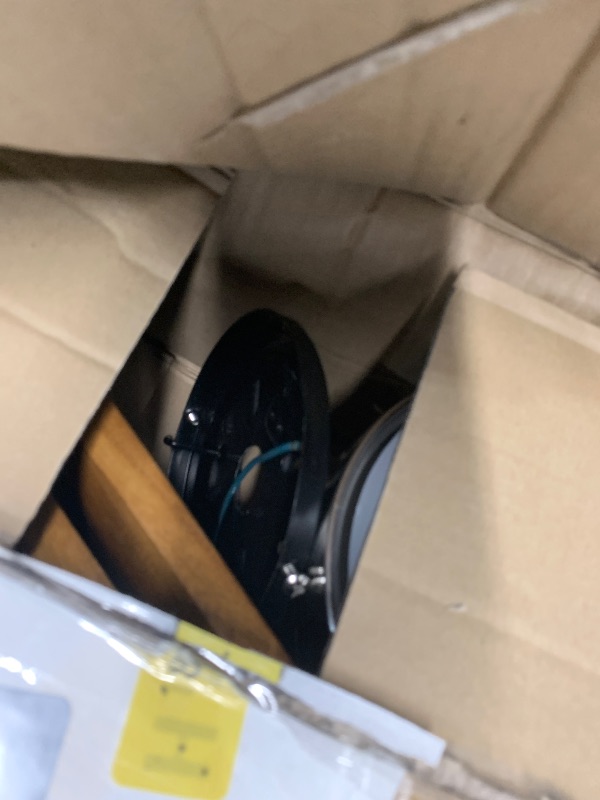 Photo 1 of **PARTS ONLY** FUJIBONNY 42-Inch Brushed Nickel Ceiling Fan with Lights, Remote Control, Flush Mount, Dimmable, Reversible, Wood Blades, Power-Off Memory, Modern Hugger Ceiling Fan for Indoor Outdoor