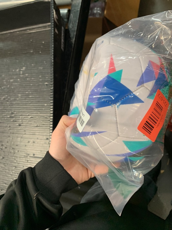 Photo 1 of ***DAMAGED - SEE NOTES/PICTURES*** adidas Unisex-Adult World Cup Soccer Ball, White/Team Royal Blue/Solar Blue/Power Red, 3