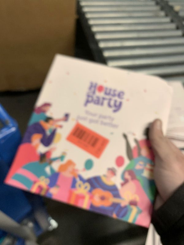 Photo 1 of ***FACTORY SEALED***HOUSE OF PARTY Hocus Pocus Decoration - Halloween Banner & Black Cat Balloon - Perfect Indoor Halloween Party Decoration with Witch & Black Cat Designs