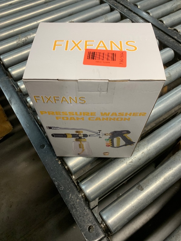 Photo 1 of ***FACTORY SEALED***FIXFANS Foam Cannon Gun Dual Connector Accessory for Pressure Washer, Double Tip Attachment Soap Cannon with Power Washer Short Gun, Car Wash Foam Gun Kit, 1/4" Quick Connect, 5 Nozzles Tips