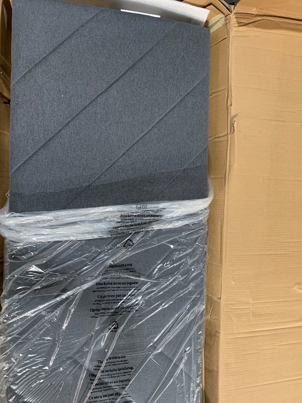 Photo 1 of (bottom base box only**) COMHOMA King Size Metal Bed Frame with Upholstered Headboard,Storage Drawers,USB & Type-C Charging Ports,No Box Spring Needed,Dark Grey